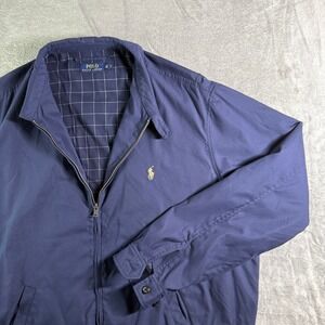 Polo Ralph Lauren Jacket Mens XLT Tall Blue Lightweight Full Zip Lined